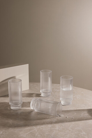 VINGA York Highball, 4-tlg. Set transparent bedrucken, Art.-Nr. V4330800