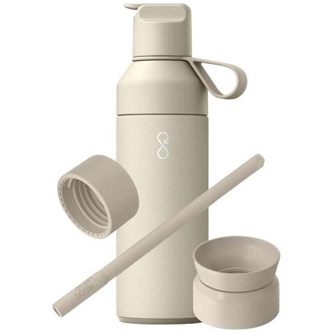 Ocean Bottle 500 ml 3 in 1 Set, Sandstone bedrucken, Art.-Nr. 11318506