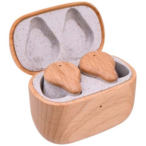 Prixton TWS163 Bluetooth® Ohrhörer, holz bedrucken, Art.-Nr. 2PA18571