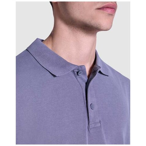 Cobain Poloshirt Unisex, grau bedrucken, Art.-Nr. R2202E14