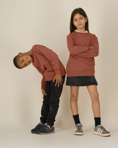 Mini Changer 2.0 - Das Iconic Kinder-Sweatshirt - Heritage Brown - 9-11/134-146cm bedrucken, Art.-Nr. STSK181C73009