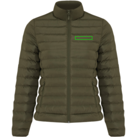 IQONIQ Maiko Damen Steppjacke aus recyceltem Polyester khaki bedrucken, Art.-Nr. T4703.020.XXS