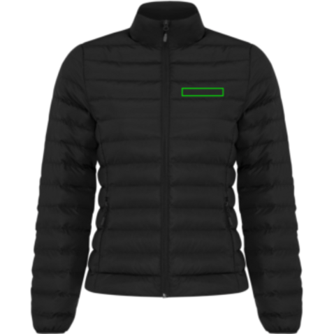 IQONIQ Maiko Damen Steppjacke aus recyceltem Polyester schwarz bedrucken, Art.-Nr. T4703.001.XL