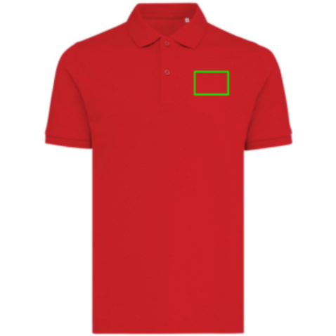IQONIQ Yosemite Piqué-Poloshirt aus recycelter Baumwolle rot bedrucken, Art.-Nr. T9200.029.4XL