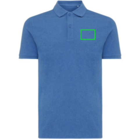 IQONIQ Yosemite Piqué-Poloshirt aus recycelter Baumwolle heather blue bedrucken, Art.-Nr. T9200.024.XS IQONIQ Yosemite Piqué-Poloshirt aus recycelter Baumwolle heather blue bedrucken, Art.-Nr. T9200.024.XS