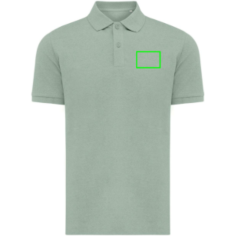 IQONIQ Yosemite Piqué-Poloshirt aus recycelter Baumwolle Iceberg green bedrucken, Art.-Nr. T9200.023.4XL