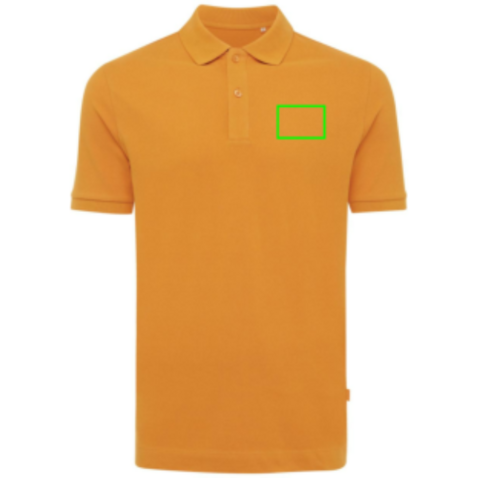 IQONIQ Yosemite Piqué-Poloshirt aus recycelter Baumwolle sundial orange bedrucken, Art.-Nr. T9200.012.L