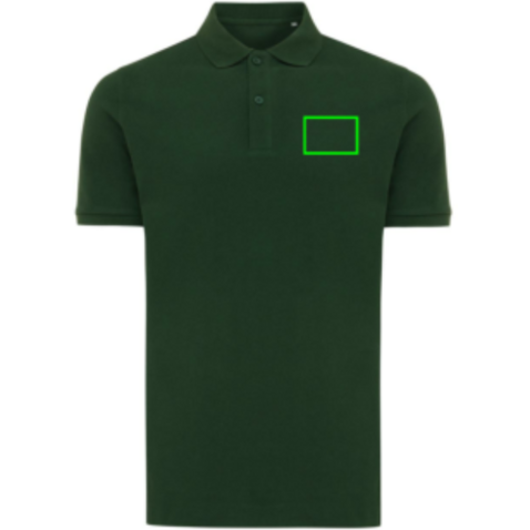 IQONIQ Yosemite Piqué-Poloshirt aus recycelter Baumwolle forest green bedrucken, Art.-Nr. T9200.005.XXXL