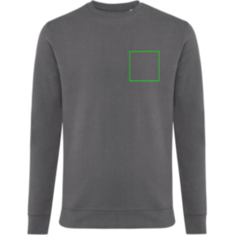 IQONIQ Zion Rundhals-Sweater aus recycelter Baumwolle anthrazit bedrucken, Art.-Nr. T9300.019.XXS IQONIQ Zion Rundhals-Sweater aus recycelter Baumwolle anthrazit bedrucken, Art.-Nr. T9300.019.XXS