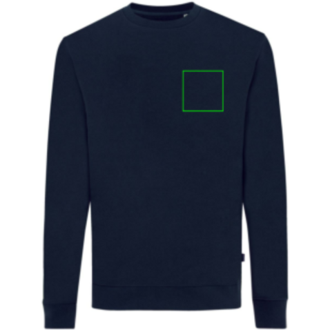 IQONIQ Zion Rundhals-Sweater aus recycelter Baumwolle navy blau bedrucken, Art.-Nr. T9300.002.L IQONIQ Zion Rundhals-Sweater aus recycelter Baumwolle navy blau bedrucken, Art.-Nr. T9300.002.L
