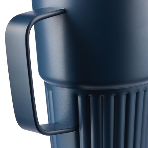 Recycelter Edelstahl-Reisebecher mit doppelter Wand (450 ml) von Calo – beige bedrucken, Art.-Nr. 357999999_1267377