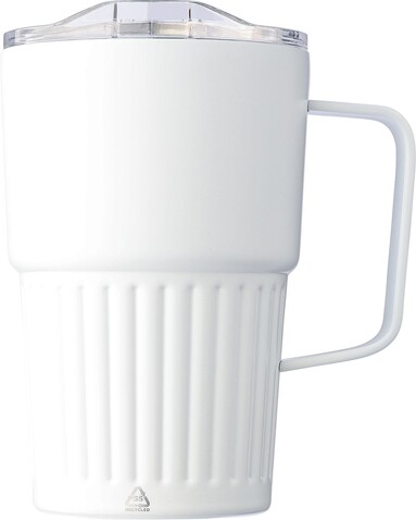 Trinkbecher Calo | Recycelter Edelstahl | 450 ml – Weiß bedrucken, Art.-Nr. 002999999_1267377