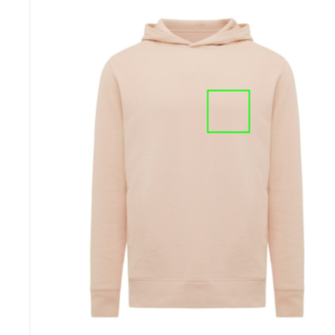 IQONIQ Yengo Hoodie mit Seitentaschen aus rec. Baumwolle peach nectar bedrucken, Art.-Nr. T9405.038.XS