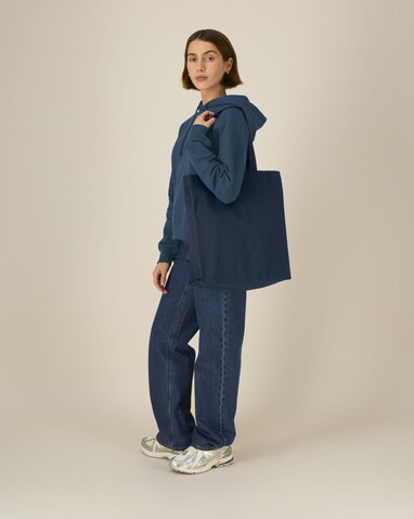 Mid Tote Bag - Das mittelschwere gewebte Tote Bag - French Navy - OS bedrucken, Art.-Nr. STAU116C727OS