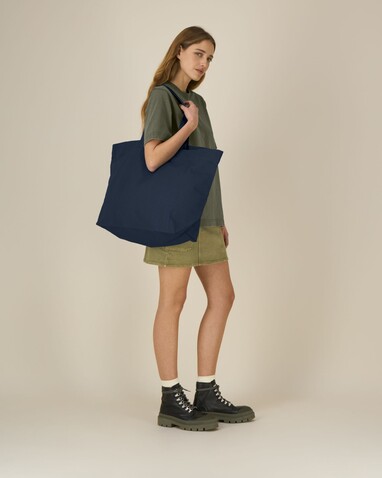 Shopping Bag 2.0 - Der schwere gewebte Shopper - French Navy - OS bedrucken, Art.-Nr. STAU117C727OS