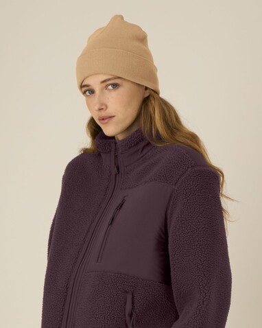 Rib Beanie - Der Rippstrick-Beanie - Latte - OS bedrucken, Art.-Nr. STAU772C112OS