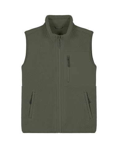 Liner - Die Unisex-Sherpaweste - Khaki - XXL bedrucken, Art.-Nr. STJU249C2232X