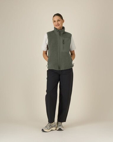 Liner - Die Unisex-Sherpaweste - Khaki - XS bedrucken, Art.-Nr. STJU249C223XS