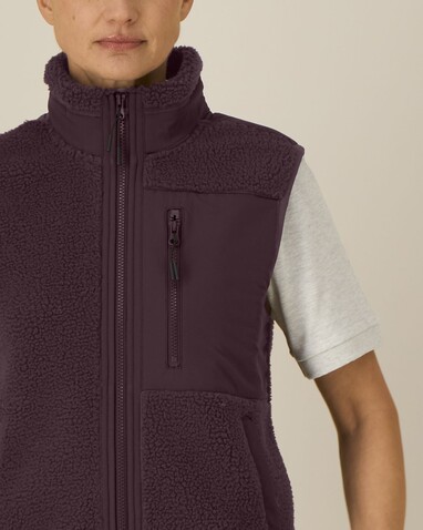 Liner - Die Unisex-Sherpaweste - Red Brown - XXS bedrucken, Art.-Nr. STJU249C1162S