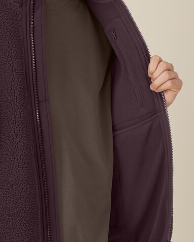 Liner - Die Unisex-Sherpaweste - Red Brown - XXS bedrucken, Art.-Nr. STJU249C1162S