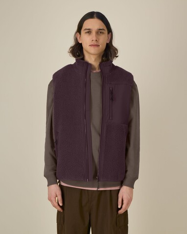 Liner - Die Unisex-Sherpaweste - Red Brown - XL bedrucken, Art.-Nr. STJU249C1161X