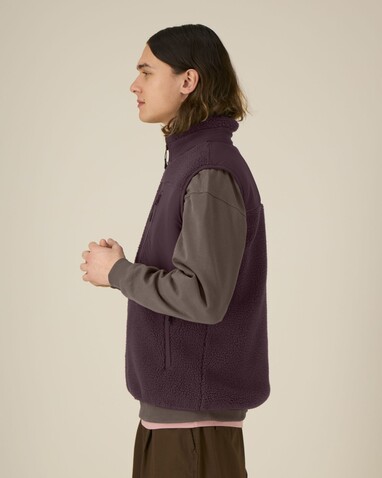 Liner - Die Unisex-Sherpaweste - Red Brown - XXS bedrucken, Art.-Nr. STJU249C1162S