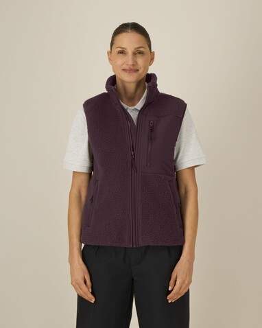 Liner - Die Unisex-Sherpaweste - Red Brown - M bedrucken, Art.-Nr. STJU249C1161M