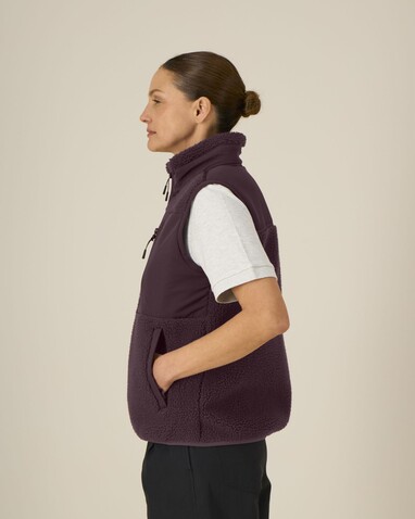 Liner - Die Unisex-Sherpaweste - Red Brown - XS bedrucken, Art.-Nr. STJU249C116XS