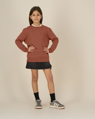 Mini Changer 2.0 - Das Iconic Kinder-Sweatshirt - Heritage Brown - 3-4/98-104cm bedrucken, Art.-Nr. STSK181C73003