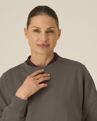Stella Alma - Das Iconic Damen-Rundhals-Sweatshirt - Mocha - S bedrucken, Art.-Nr. STSW212C1351S