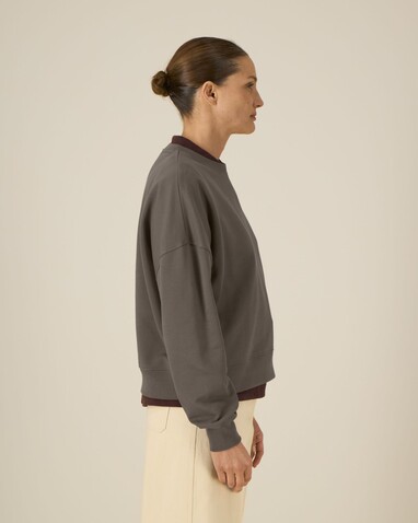 Stella Alma - Das Iconic Damen-Rundhals-Sweatshirt - Mocha - S bedrucken, Art.-Nr. STSW212C1351S