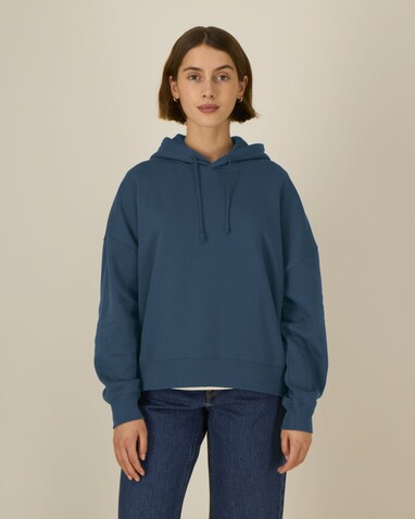 Stella Nora - Der Iconic Damen-Hoodie - Deep Teal - M bedrucken, Art.-Nr. STSW213C1361M