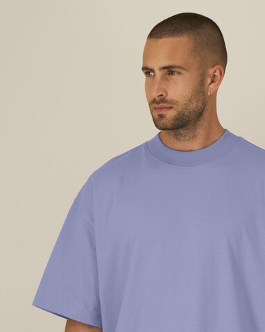 Blaster 2.0 - Das Oversized Unisex-T-Shirt mit Stehkragen - Violet - L bedrucken, Art.-Nr. STTU959C1341L