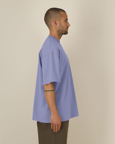 Blaster 2.0 - Das Oversized Unisex-T-Shirt mit Stehkragen - Violet - L bedrucken, Art.-Nr. STTU959C1341L