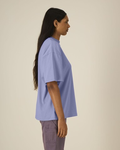 Blaster 2.0 - Das Oversized Unisex-T-Shirt mit Stehkragen - Violet - L bedrucken, Art.-Nr. STTU959C1341L