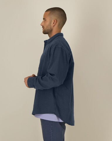 Worker Shirt - Das Relaxed Unisex-Hemd - G.Dyed Navy - M bedrucken, Art.-Nr. STWU975C3731M Worker Shirt - Das Relaxed Unisex-Hemd - G.Dyed Navy - M bedrucken, Art.-Nr. STWU975C3731M