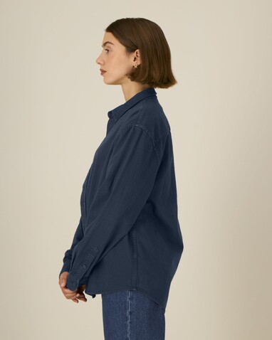Worker Shirt - Das Relaxed Unisex-Hemd - G.Dyed Navy - XL bedrucken, Art.-Nr. STWU975C3731X Worker Shirt - Das Relaxed Unisex-Hemd - G.Dyed Navy - XL bedrucken, Art.-Nr. STWU975C3731X