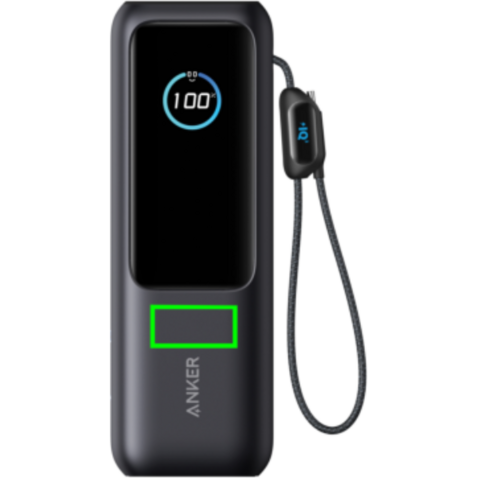 Anker Powerbank 25.000mAh-165W, mit integr. einziehb. Kabel grau, schwarz bedrucken, Art.-Nr. RBA1695H11 Anker Powerbank 25.000mAh-165W, mit integr. einziehb. Kabel grau, schwarz bedrucken, Art.-Nr. RBA1695H11