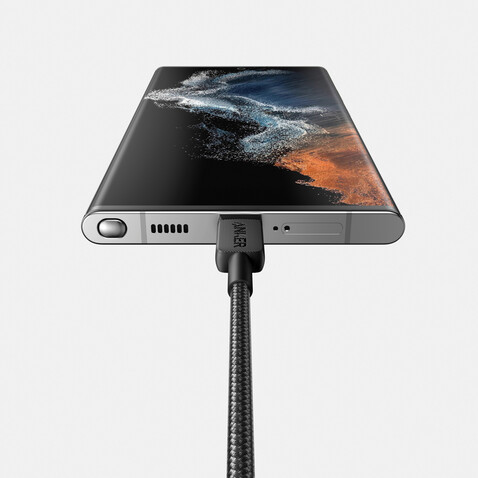 Anker USB-C to USB-C Kabel - 1.8 Meter, 60W grau, schwarz bedrucken, Art.-Nr. RBA81F6G11