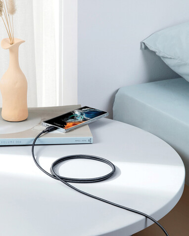 Anker USB-C to USB-C Kabel - 1.8 Meter, 60W grau, schwarz bedrucken, Art.-Nr. RBA81F6G11