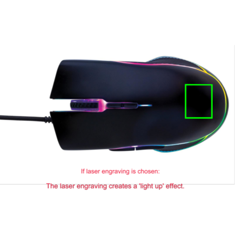RGB Gaming Maus schwarz bedrucken, Art.-Nr. P300.161