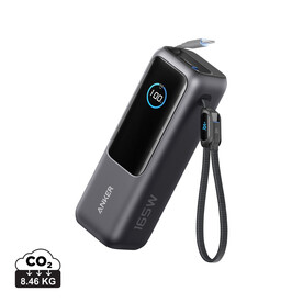 Anker Powerbank 25.000mAh-165W, mit integr. einziehb. Kabel grau, schwarz bedrucken, Art.-Nr. RBA1695H11