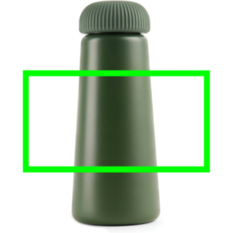 VINGA Erie 450ml Vakuumflasche aus RCS recyceltem Stahl grün bedrucken, Art.-Nr. V430017