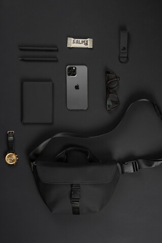 VINGA Baltimore RCS Sling-Bag schwarz bedrucken, Art.-Nr. V7630101