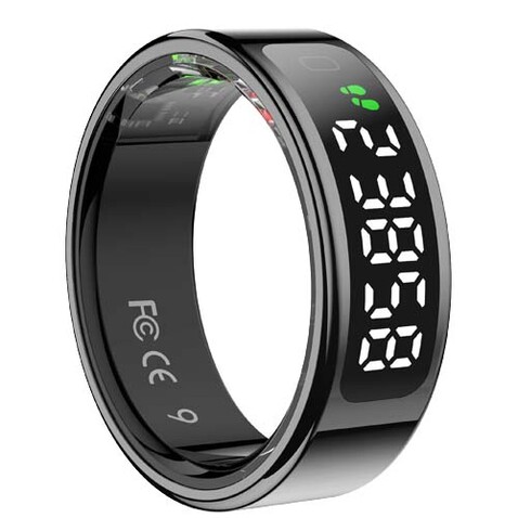 Prixton Orbyt Touch Smart Ring, schwarz, size 8 (18,3 mm) bedrucken, Art.-Nr. 1PA61904