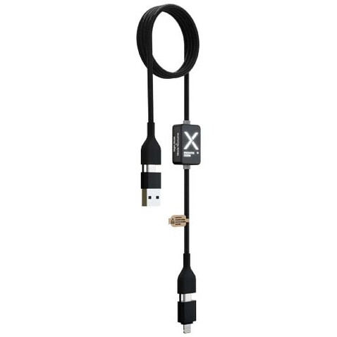 SCX.design C32 60W Ladekabel mit Schalter und Leuchtlogo, schwarz bedrucken, Art.-Nr. 1PX21290