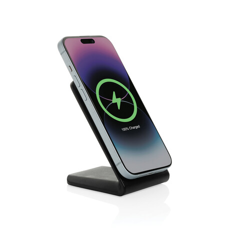 VoltPerch 15W magnetischer Wireless Charger aus RCS rec. ABS schwarz bedrucken, Art.-Nr. P309.0901