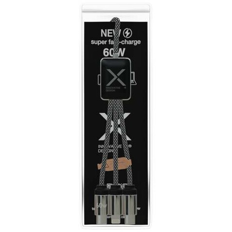 SCX.design C33 60W Typ C Ladekabel mit doppeltem Leuchtlogo, heather schwarz bedrucken, Art.-Nr. 1PX21390 SCX.design C33 60W Typ C Ladekabel mit doppeltem Leuchtlogo, heather schwarz bedrucken, Art.-Nr. 1PX21390