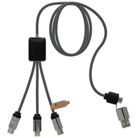 SCX.design C33 60W Typ C Ladekabel mit doppeltem Leuchtlogo, heather schwarz bedrucken, Art.-Nr. 1PX21390 SCX.design C33 60W Typ C Ladekabel mit doppeltem Leuchtlogo, heather schwarz bedrucken, Art.-Nr. 1PX21390