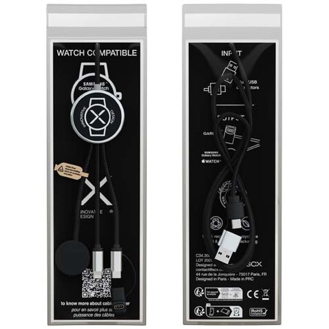 SCX.design C34 7 in 1 Ladekabel für Smartwatches, schwarz bedrucken, Art.-Nr. 1PX21490